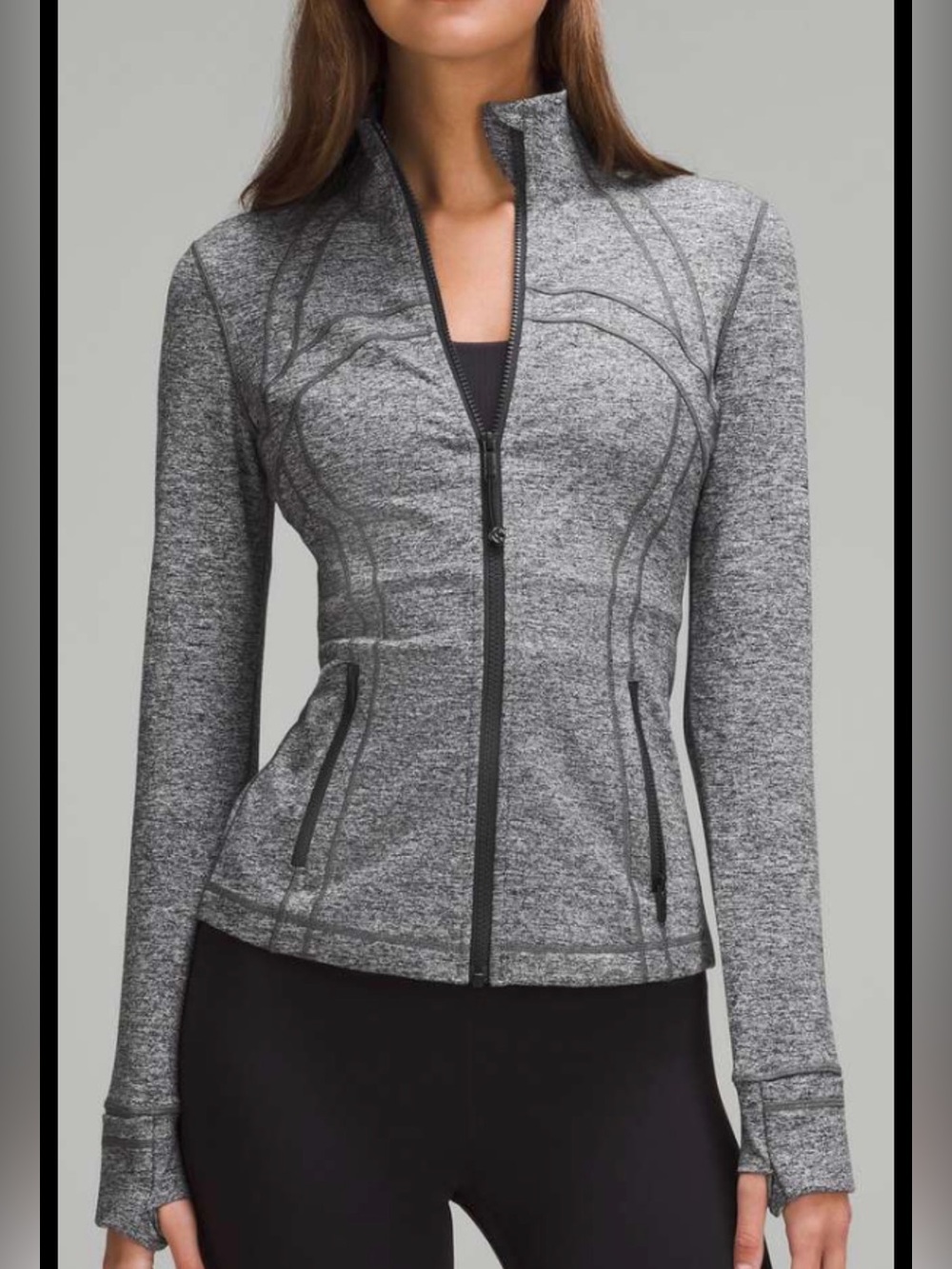 Lululemon Define Jacket Gray “oil slick camouflage” Woman’s 4 Full Zip